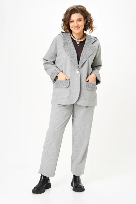 Брючный костюм Michel Chic 1437/1 фипризрачный серый двойка #1