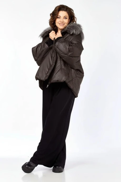 Стеганая куртка Diamant 2135 шоколад #1