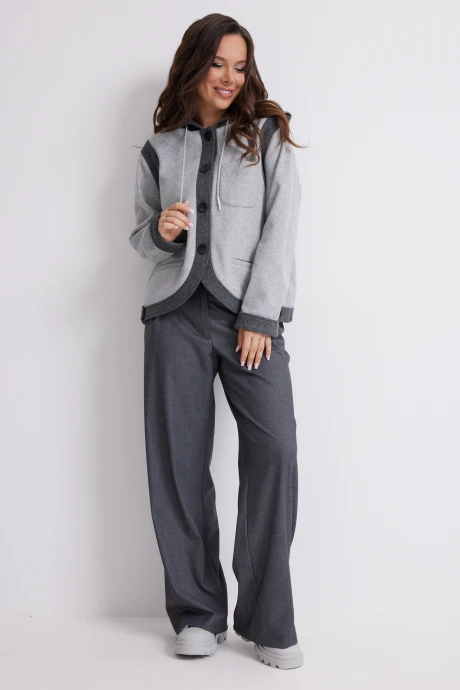 Брючный костюм *Распродажа Магия Моды 2631 серый двойка #1