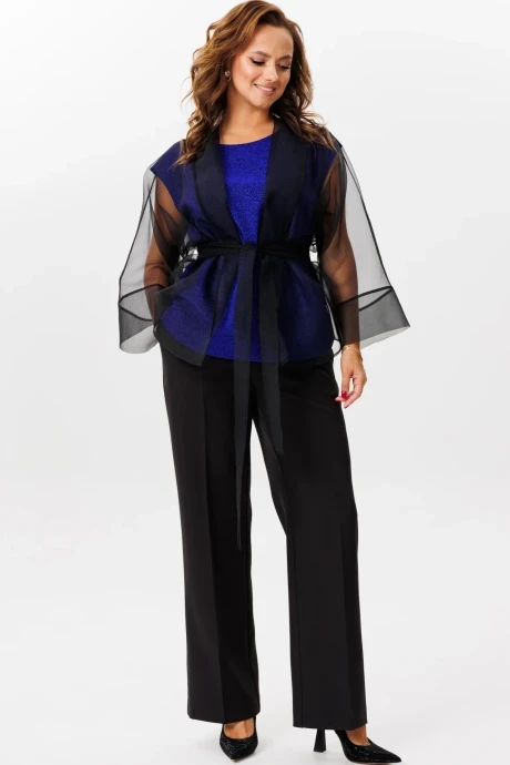 Брючный костюм *Распродажа Мублиз 218 тройка василек #1