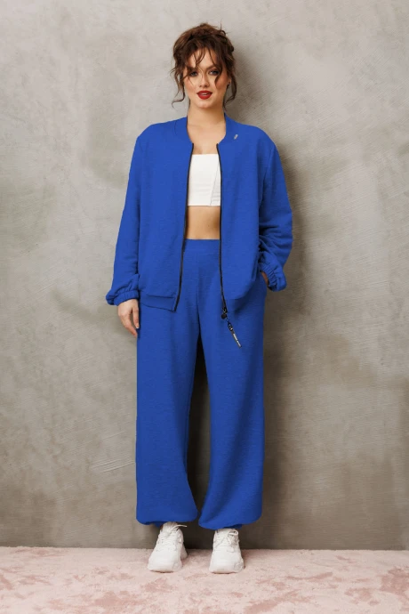 Брючный костюм Anastasia 1317 васильковый двойка #1