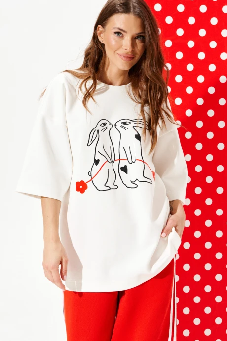 Джемпер (кофта) ELLETTO LIFE 3972 молочный #1