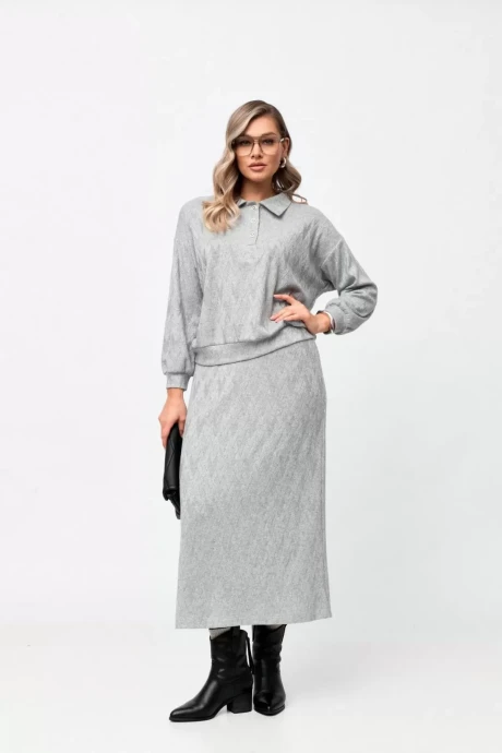 Юбочный костюм Verita 2428 серый #1