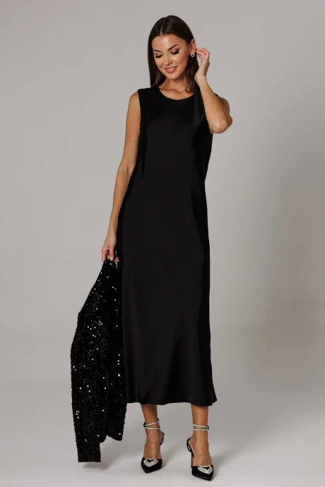 Костюм с платьем *Распродажа Ларс Стиль 1156 черный двойка #1