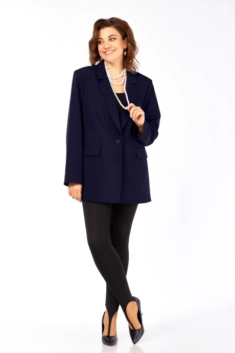 Жакет (пиджак) Ольга Стиль 986 темно-синий #1