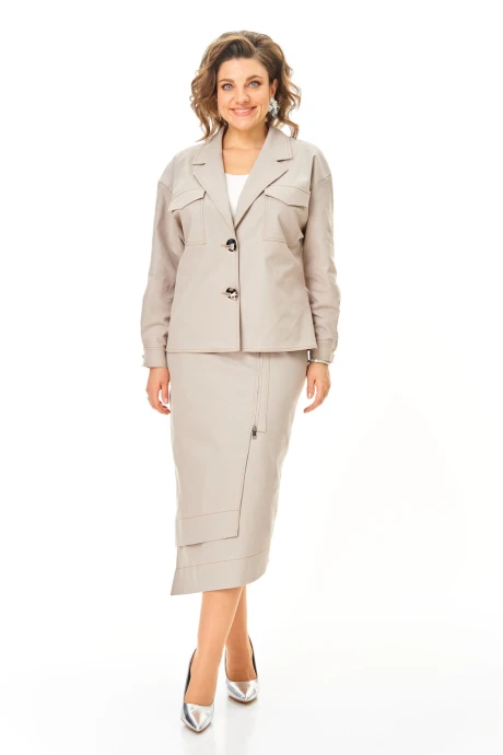 Юбочный костюм Vi Oro 1245 бежевый двойка #1