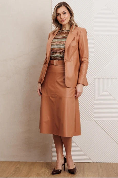 Юбочный костюм Мода-Юрс 26-2850 бежевый #1
