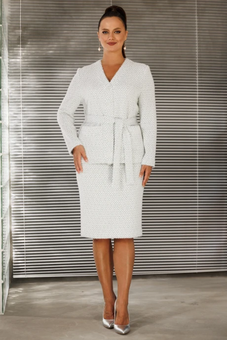 Юбочный костюм *Распродажа Галеан-стиль 914 олива_орнамент двойка #1