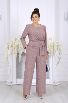 Брючный костюм Нинель Шик 6070 пудра двойка