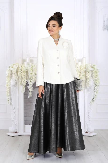 Юбочный костюм Нинель Шик 6093 черный двойка #1