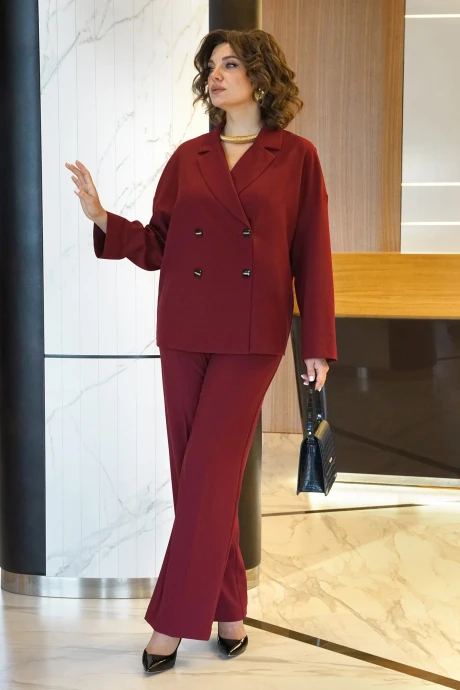 Брючный костюм ALANI COLLECTION 2437 бордо #1
