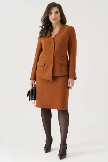 Юбочный костюм PANDA 53710z Горчичный двойка #1