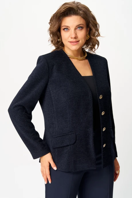 Жакет (пиджак) *Распродажа БелЭльСтиль 849 синий #1