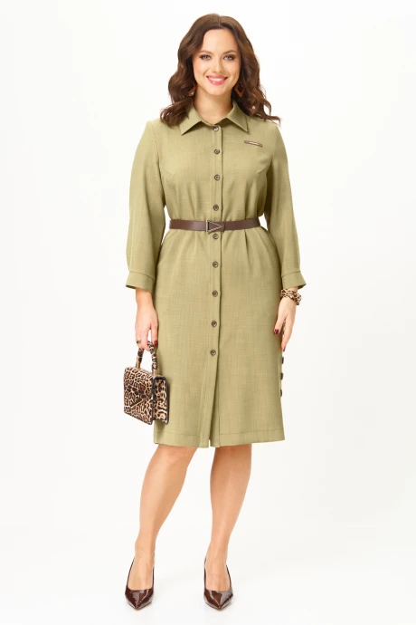 Платье Твой Имидж 2337 олива #1
