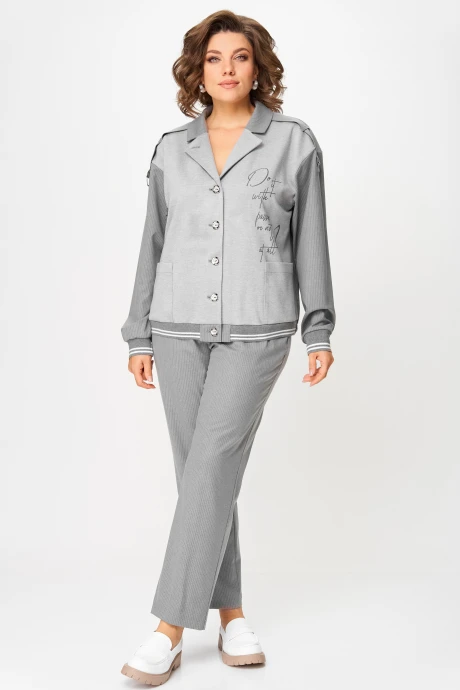 Брючный костюм AIRA style 24231 серый двойка #1