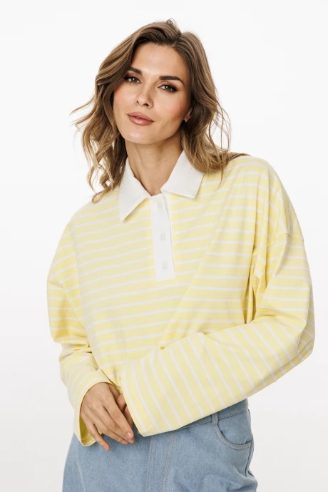 Лонгслив EOLA 3052 лимонный в полоску #1