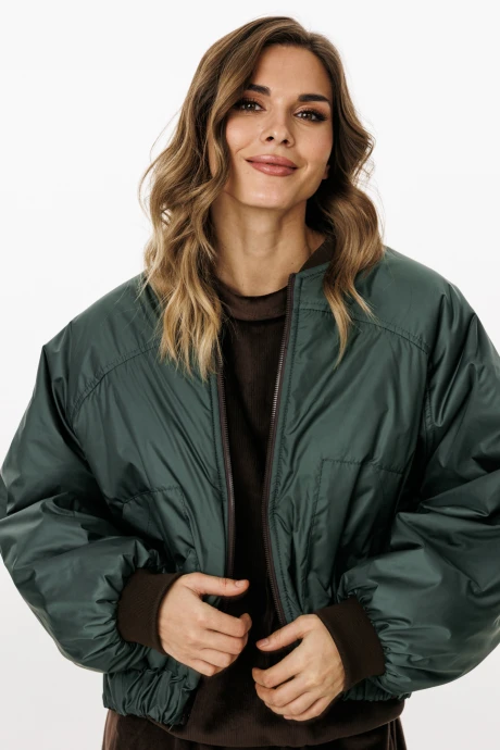 Куртка EOLA 3034 шоколад/т.изумруд #1