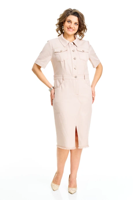 Платье Vi Oro 1259 бежевый #1