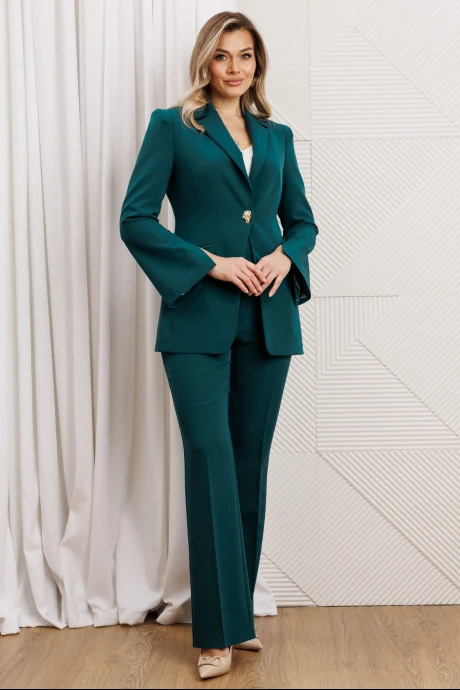 Брючный костюм Мода-Юрс 26-2960 темная бирюза двойка #1