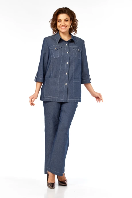 Брючный костюм Тэнси 408 джинсовый двойка #1