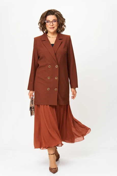 Юбочный костюм Anastasia 1262.3 терракот двойка #1