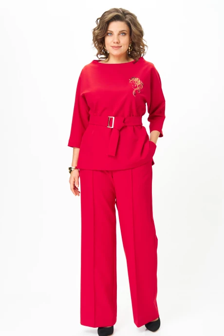 Брючный костюм ANDINA CITY 9091-25 красный двойка #1