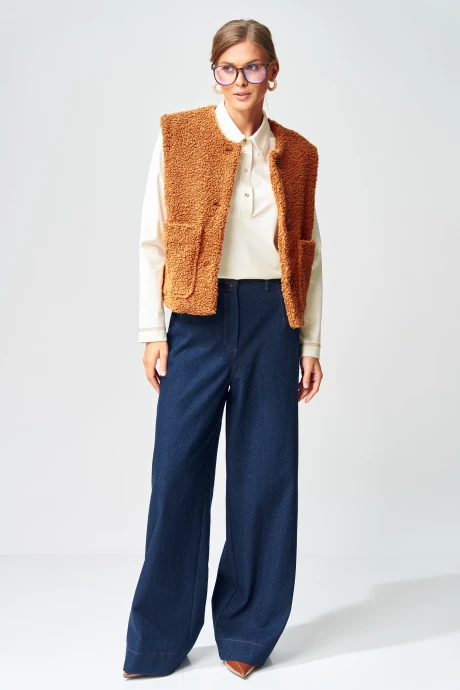 Брючный костюм *Распродажа GIZART 5408/1 рыжий, синий двойка #1