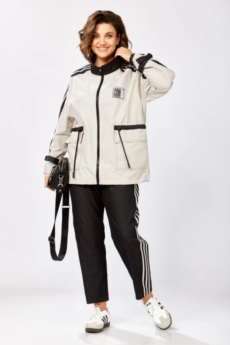 Брючный костюм Lady Secret 25230 платиновый/черный двойка #1