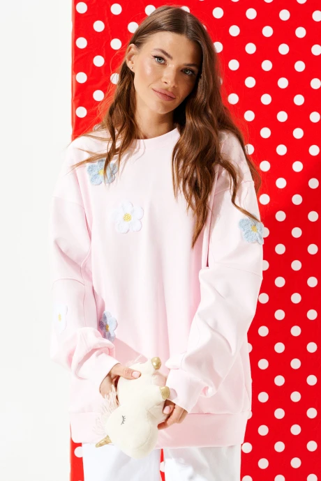 Джемпер (кофта) ELLETTO 3946 розовый #1