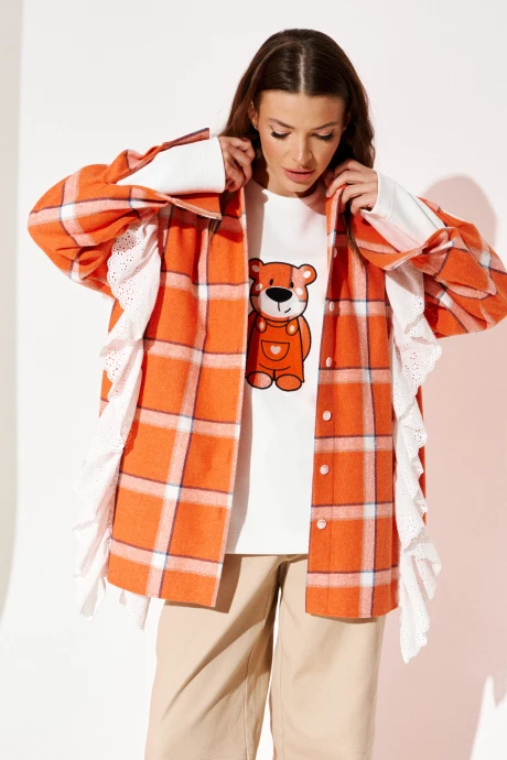 Рубашка ELLETTO LIFE 3975 оранжевый #1