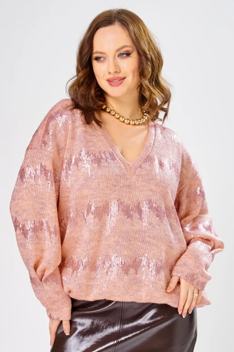 Джемпер (кофта) Condra 16305 персиковый-розовый #1