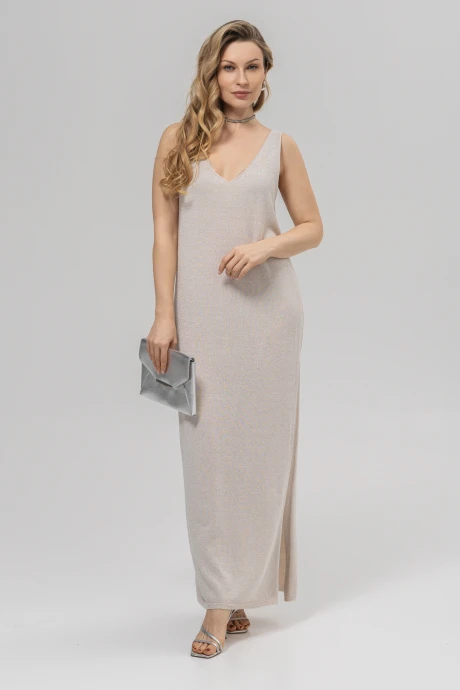 Платье Romgil РВ0384-ХМ2 кремовый, серебро #1