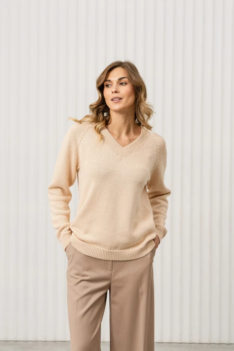 Джемпер (кофта) Romgil РВ0380-ХЛ2 светло-бежевый #1