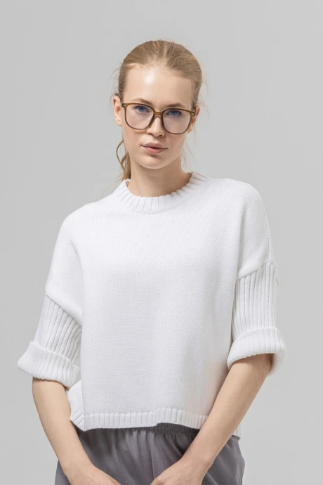 Джемпер (кофта) Romgil РВ0386-ХЛ2 белый #1