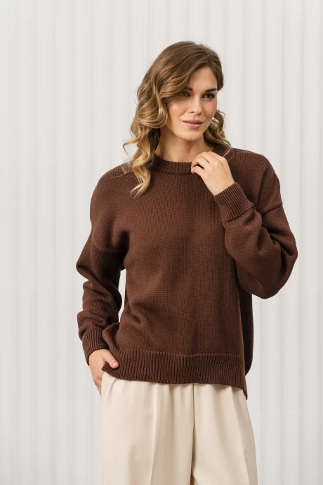 Джемпер (кофта) Romgil РВ0406-ХЛ2 шоколадный #1