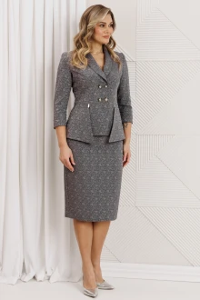 Юбочный костюм Мода-Юрс 26-2768 серый
