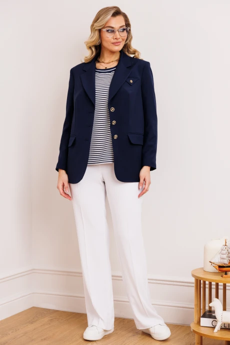 Брючный костюм Мода-Юрс 26-2891 синий #1