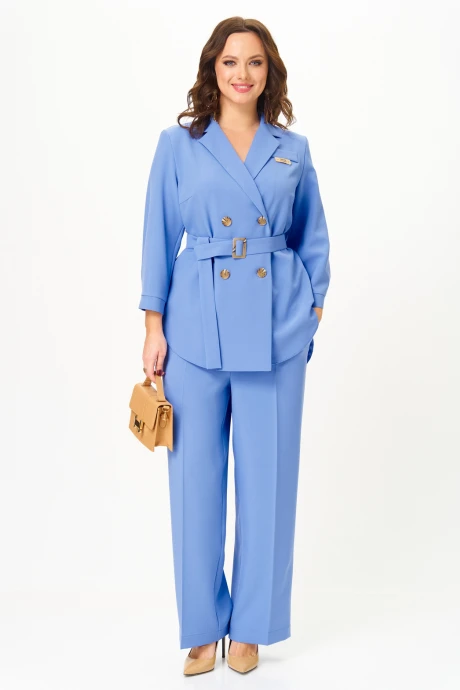 Брючный костюм Твой Имидж 2324 голубой двойка #1