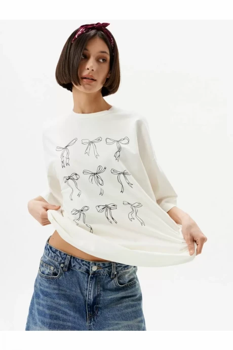 Футболка 10DENCY 23331 молочный-черный #1