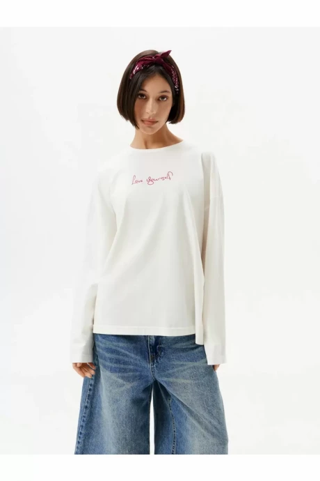 Лонгслив 10DENCY 23466 молочный/красный #1