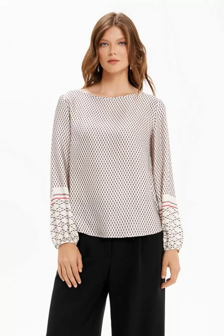 Блузка FRIDAY by NELVA 23485 кремовый_принт #1