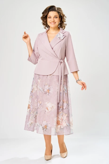 Платье Bonna Image 922-1/15 пудровый пионы #1