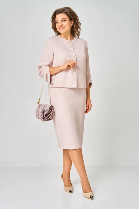 Юбочный костюм Vilena Fashion 1126 кремовый двойка #1