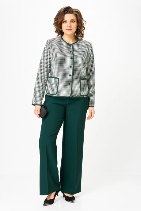 Брючный костюм Vilena Fashion 1127 зеленый+зеленый двойка #1