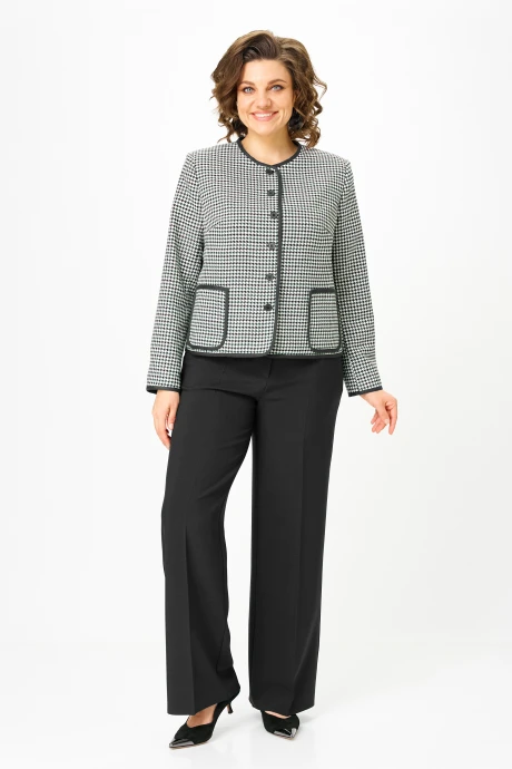 Брючный костюм Vilena Fashion 1127 зеленый+черный двойка #1