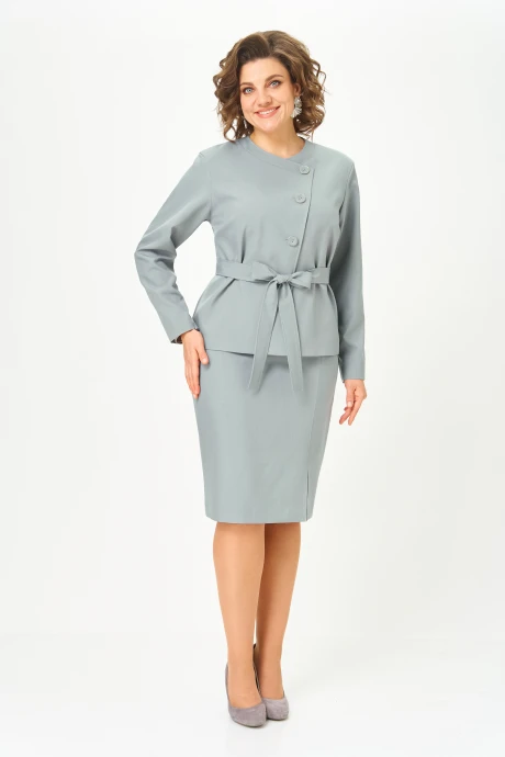 Юбочный костюм Vilena Fashion 1142 светлая_полынь двойка #1