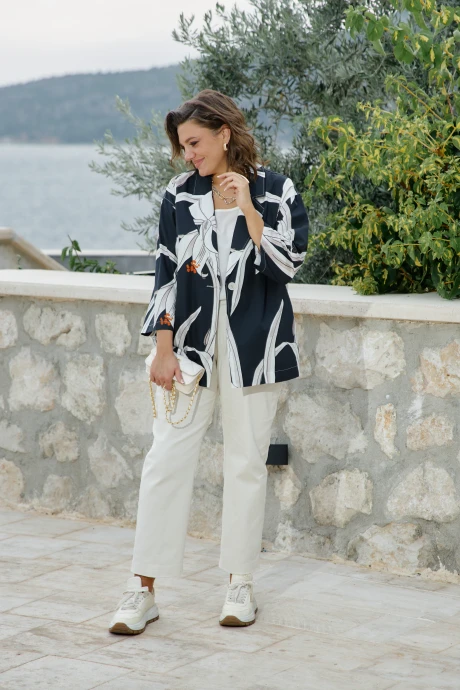 Жакет (пиджак) Vittoria Queen 27193 черный, кремовый #1