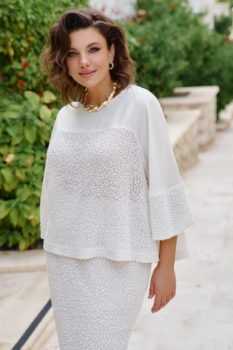 Блузка Vittoria Queen 228643бл молочный, светло-бежевый #1