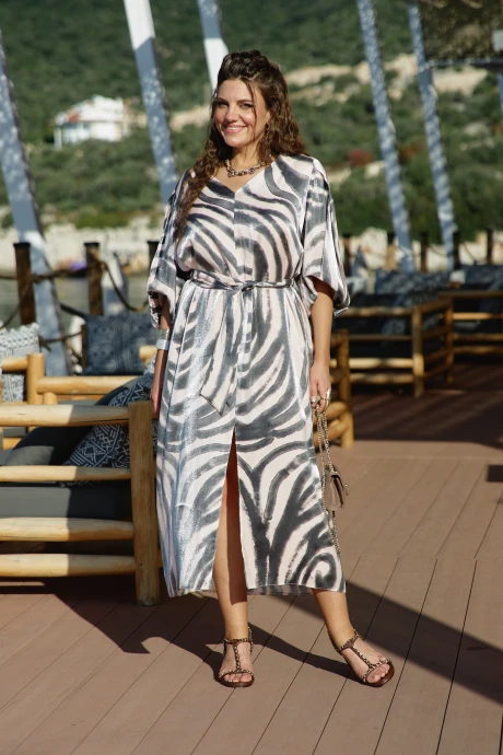 Платье Vittoria Queen 29103 серо-розовый #1