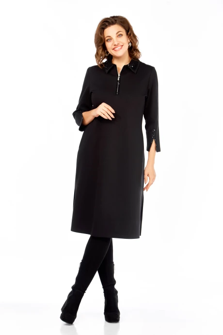 Платье *Распродажа Ольга Стиль 971 черный-пайетки #1